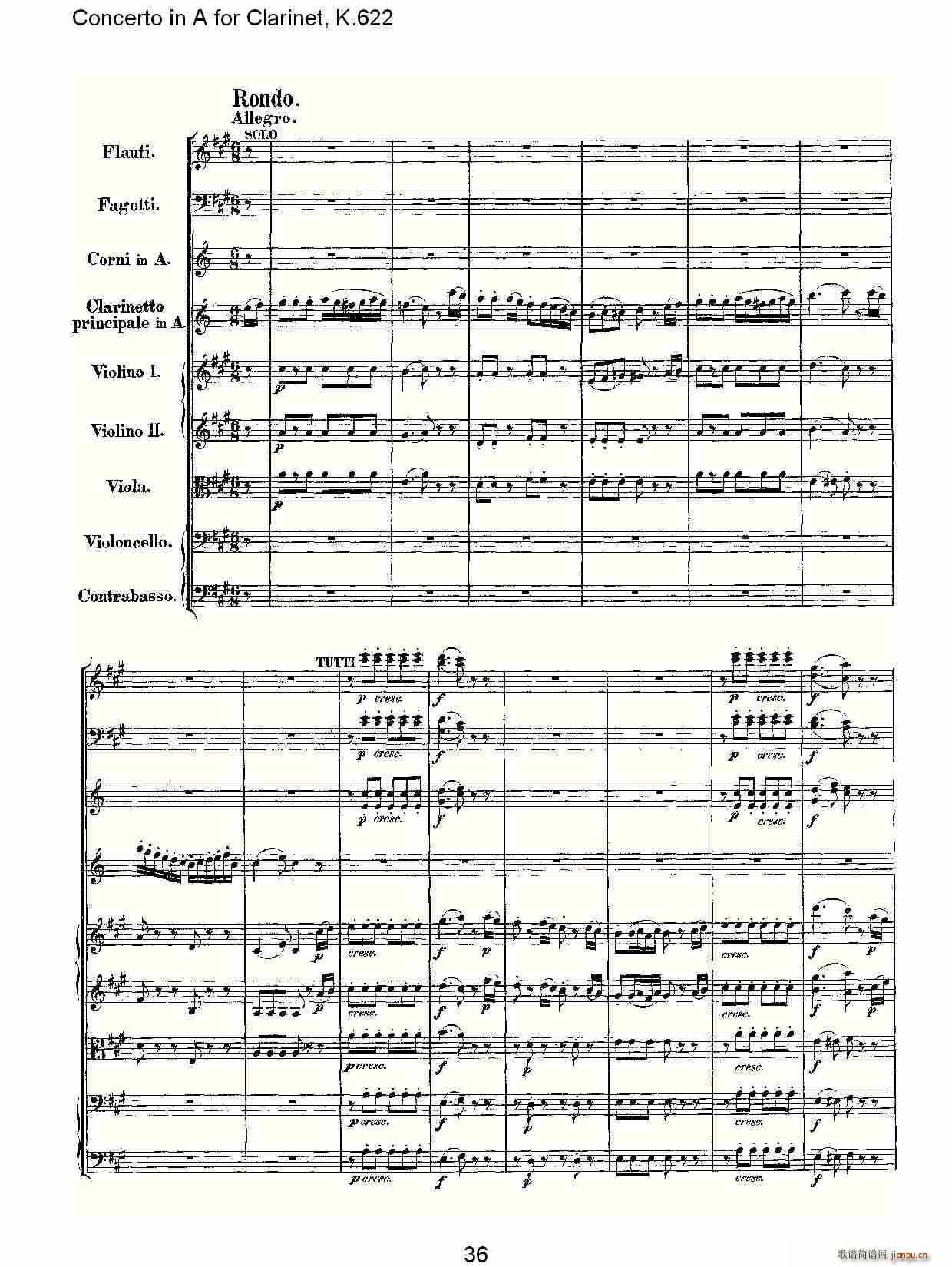 Concerto in A for Clarinet, K.622(ɹ)6