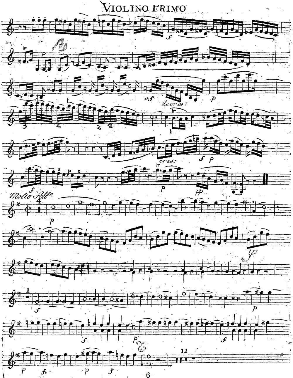 Mozart Quartet No 14 in G Major K 387 Violin 1(ʮּ)6