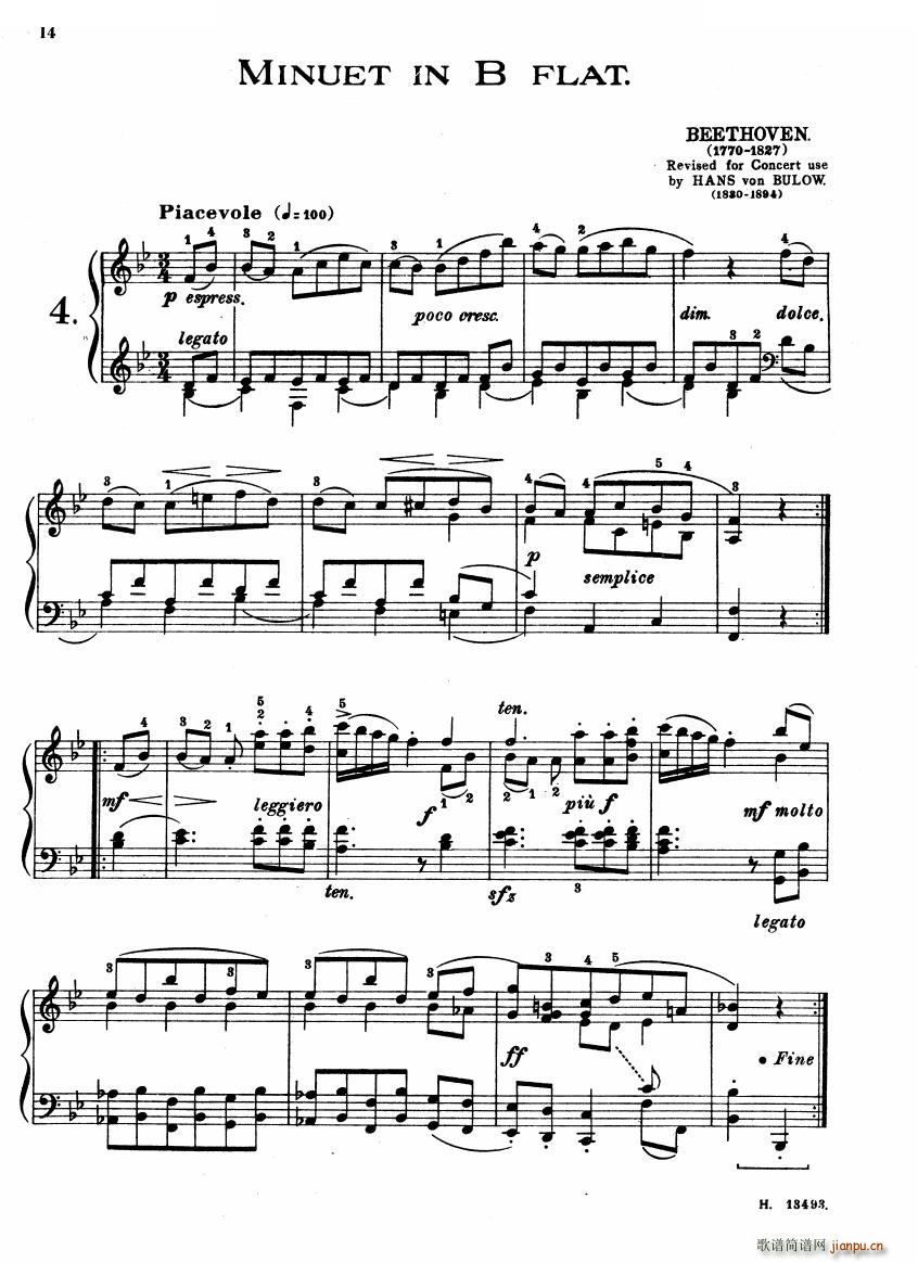 Beethoven Minuet Minuet(ʮּ)1