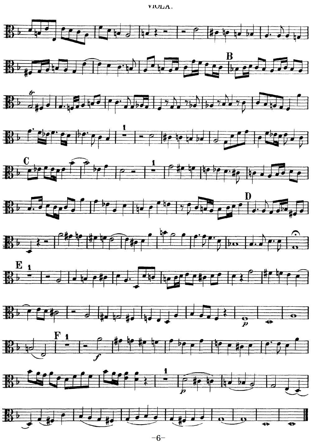 Mozart Quartet No 13 in D Minor K 173 Viola(ʮּ)6