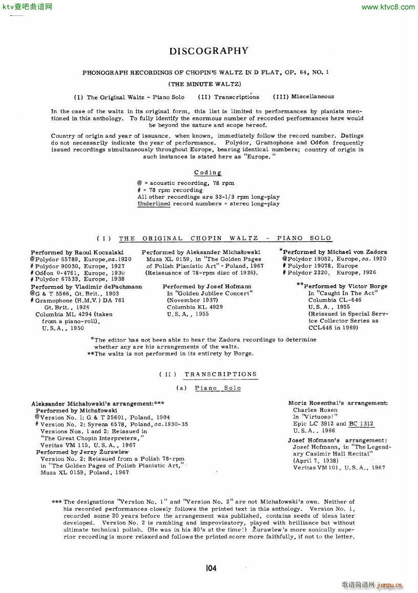 chopin minute waltz transcriptions collection ()51