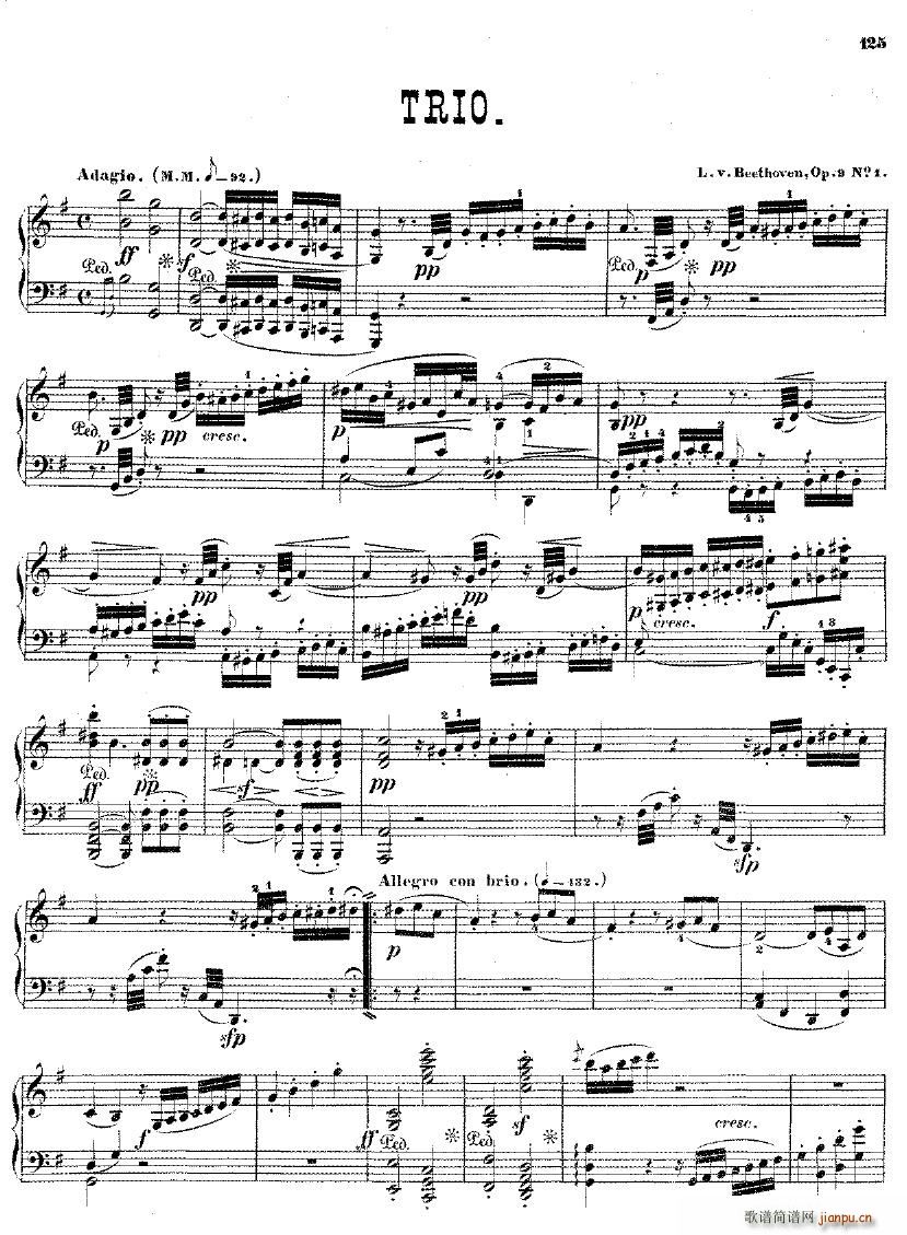 Beethoven op 9 no 1 Trio arr Winkler()1