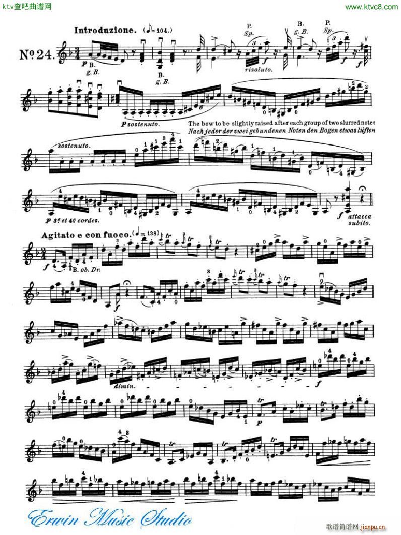 ޵ 24ϰPierre Rode 24 Studi Per violino 17 24(ʮּ)15