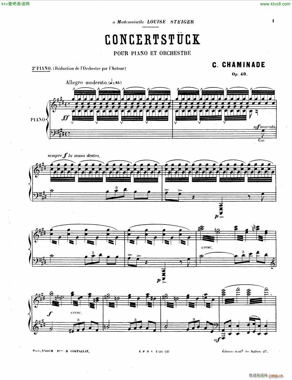 Chaminade Konzerstuck Op 40 reduction()29