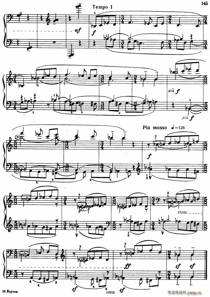 Bartok SZ 107 Mikrokosmos for Piano 140 153()6