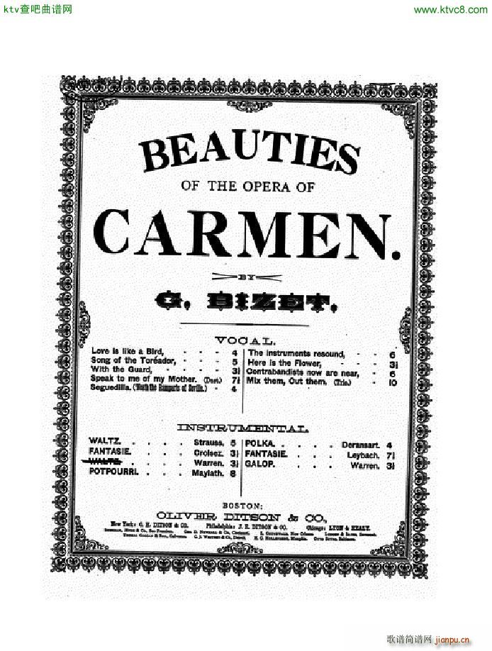 Bizet Carmen Waltz arr Warren()1