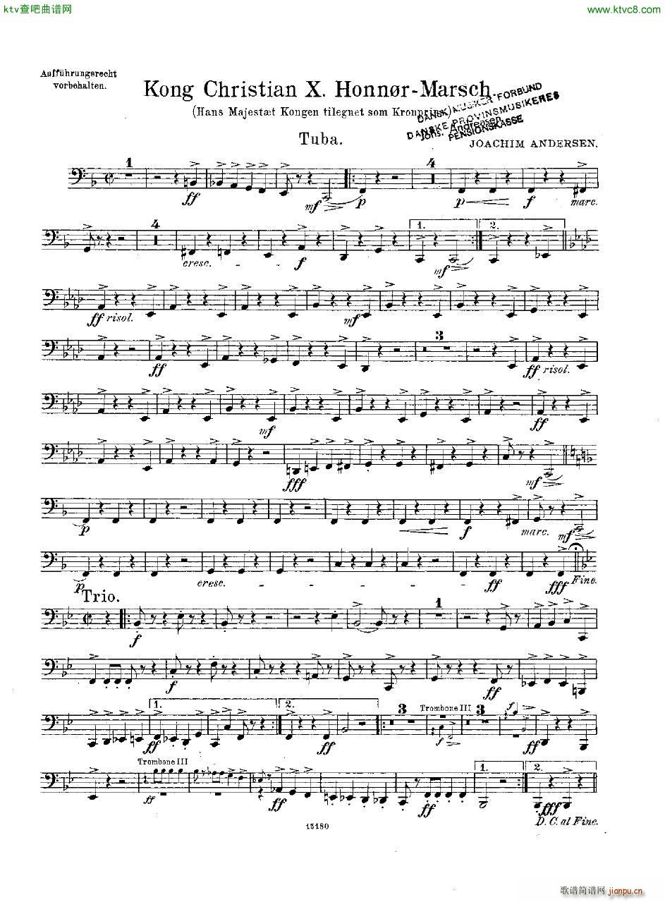 Andersen Kong Christian X Honn rmarsch orch()28