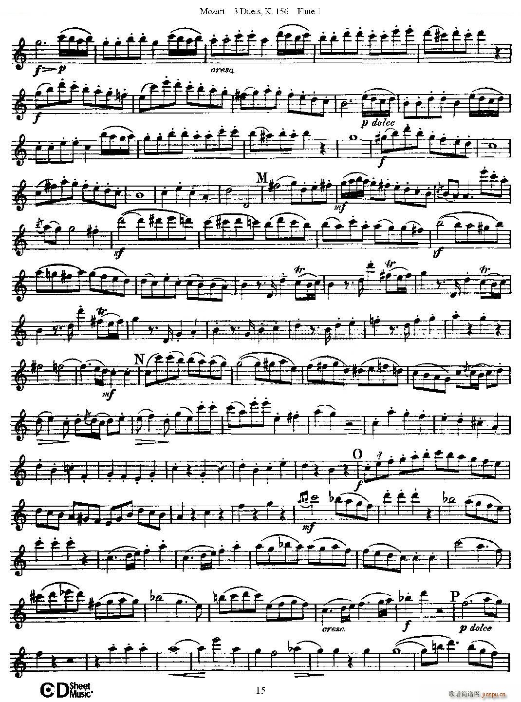 3 Duets K 156 ֮һ  K156 ͭ()15