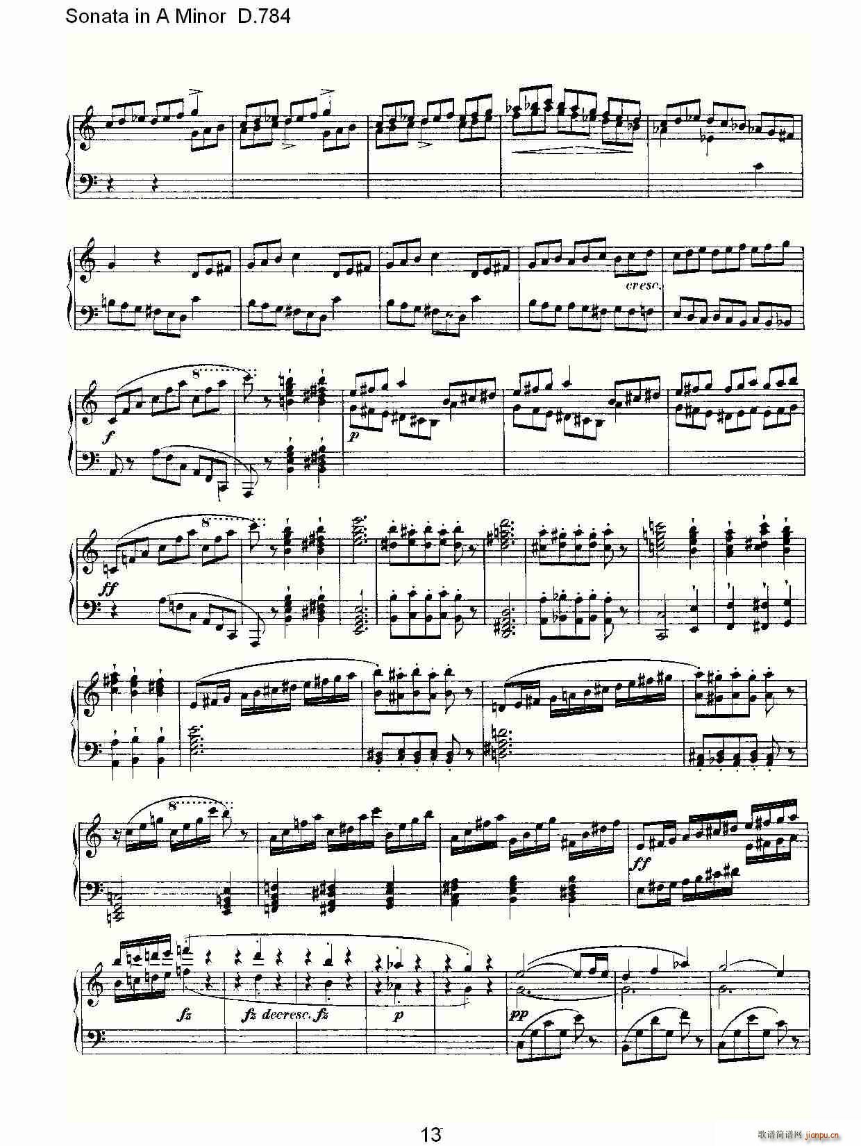 Sonata in A Minor D.784(ʮּ)13