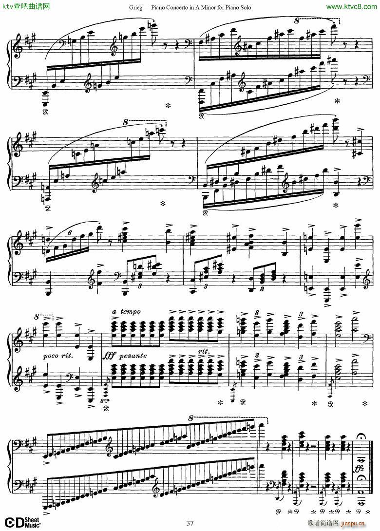 Grieg Piano Concerto solo arr 2 byGrieg()37