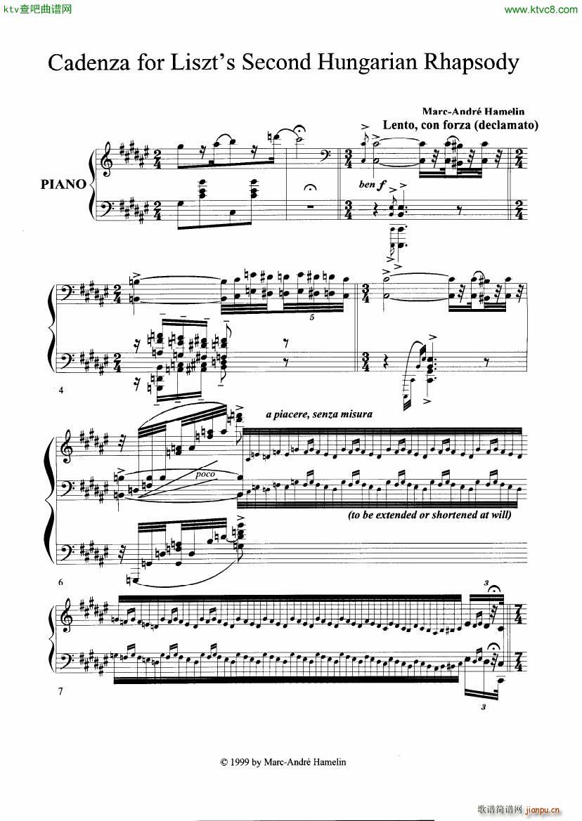 Cadenza for Liszt s Hungarian Rhapsody No 2()1