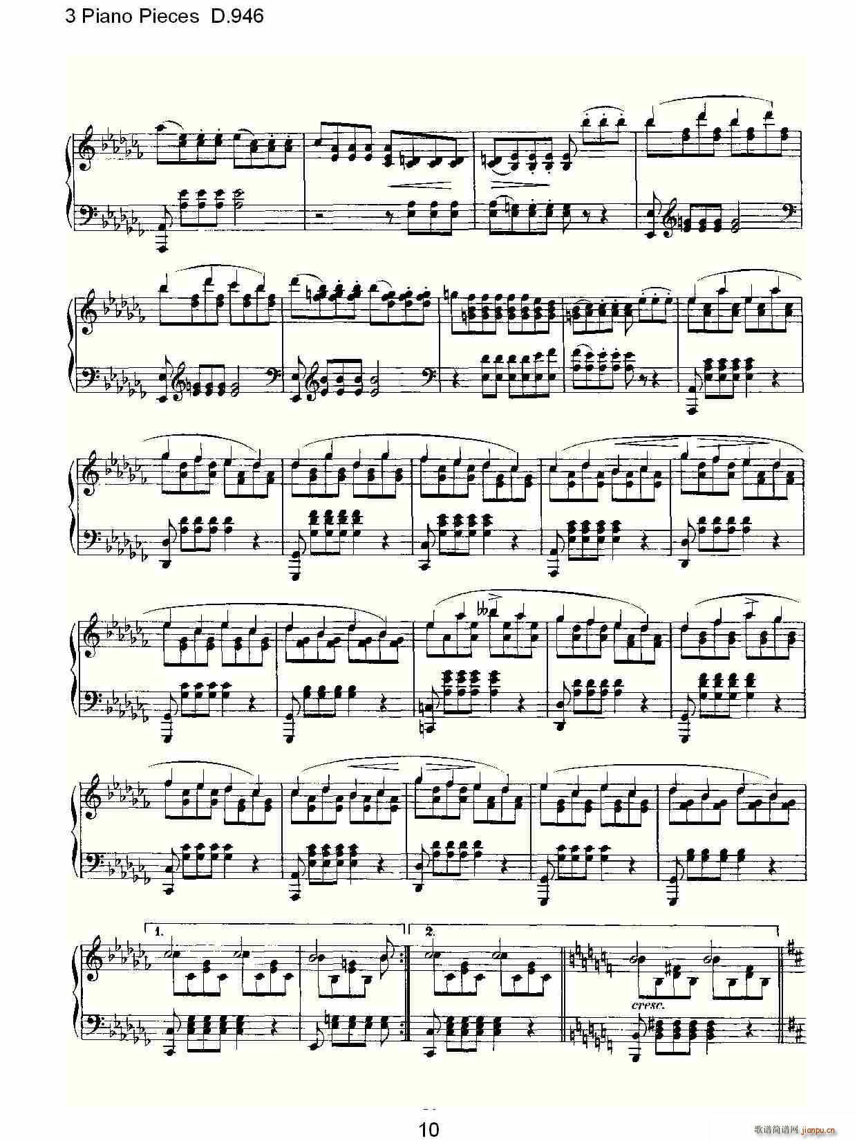 3 Piano Pieces D.946()10