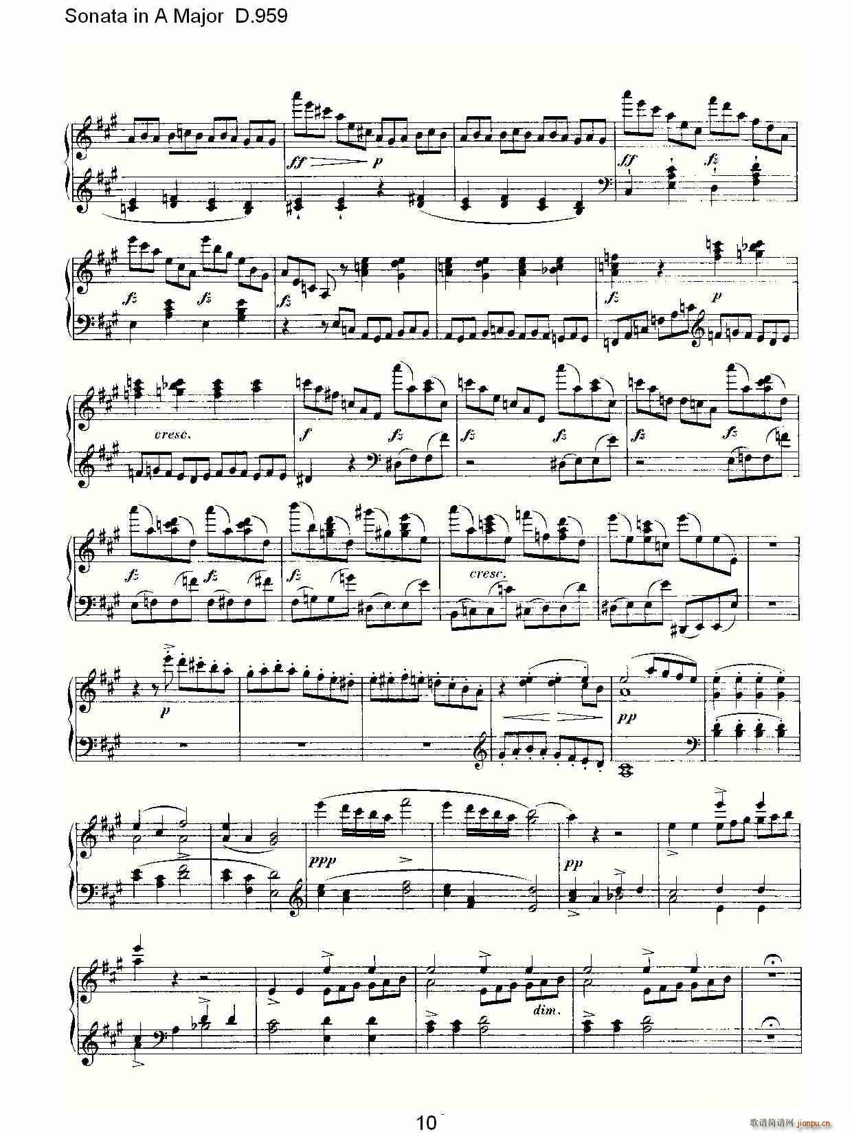 Sonata in A Major D.959(ʮּ)10