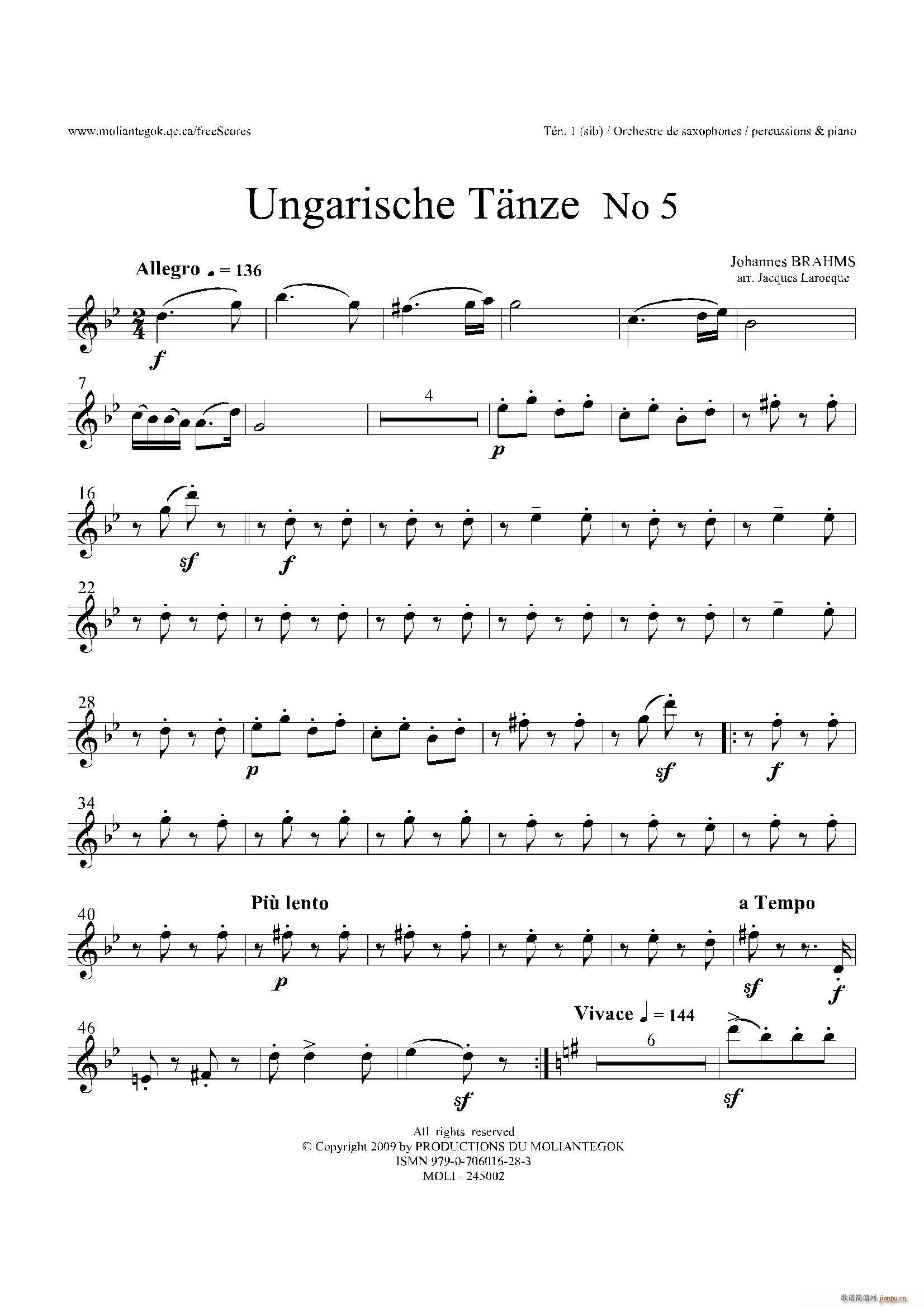 Ungarische Tnze No 5 ʮ?Ten 1 2 3?()1