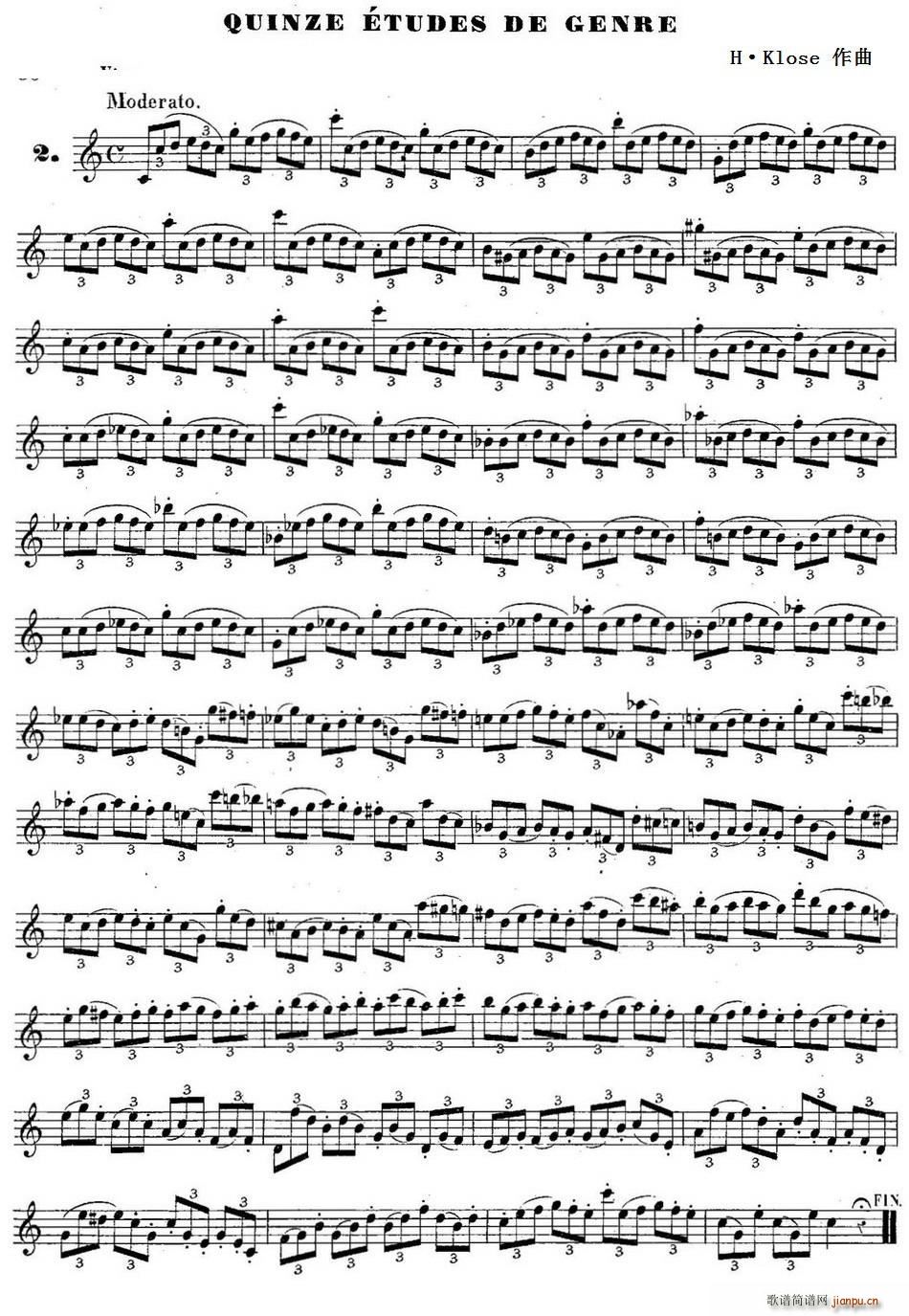 H Kloseϰ Quinze etudes de genre 2(ʮּ)1