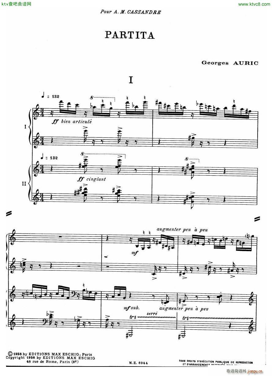 Auric Partita for two pianos()1