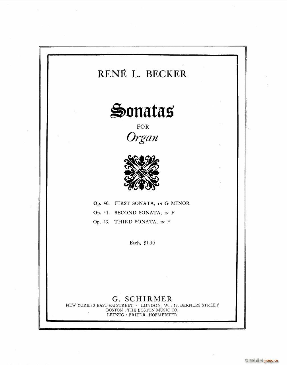 Becker Reme op 43 Sonate 3()3
