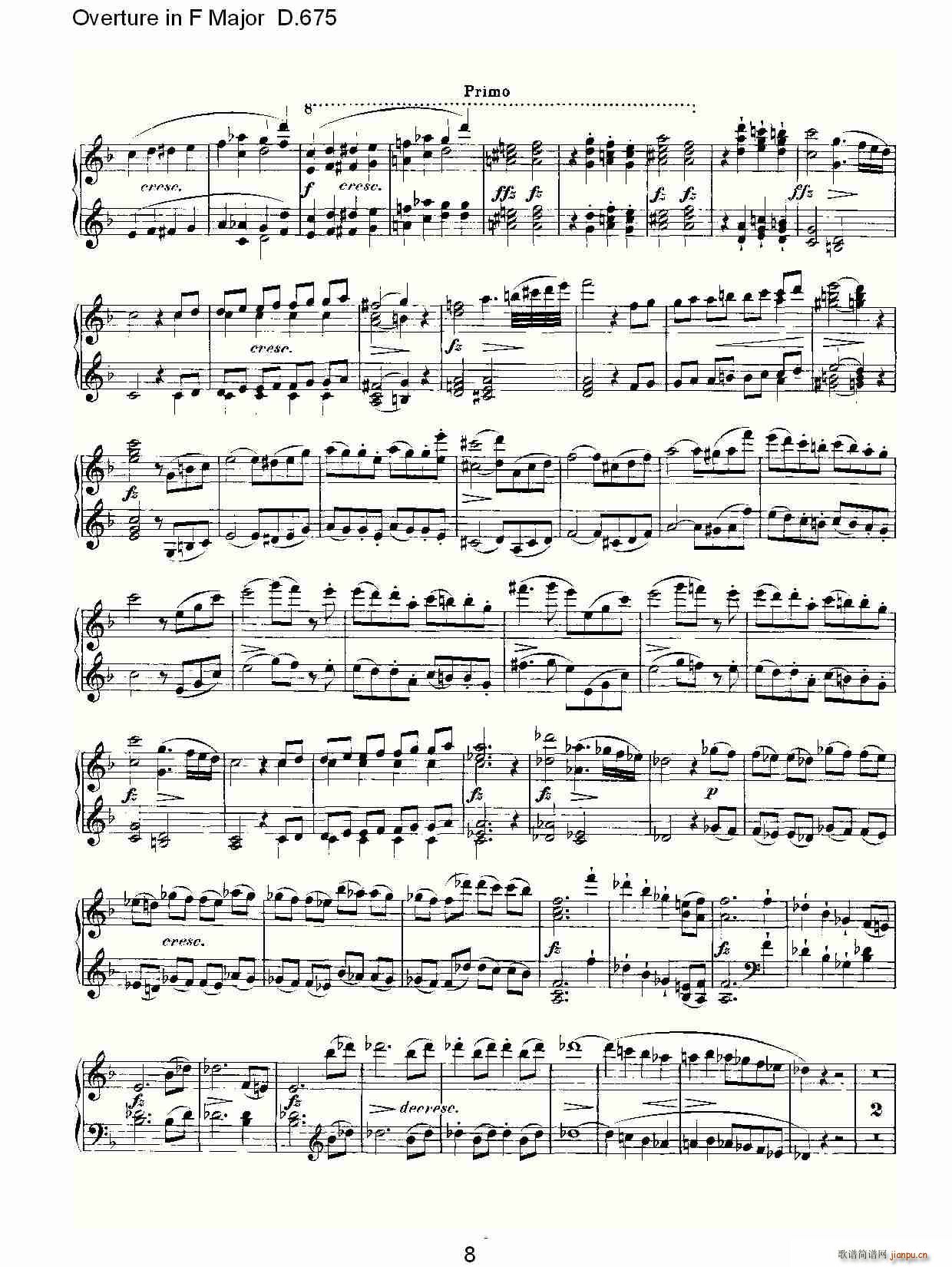 Overture in F Major D.675(ʮּ)8