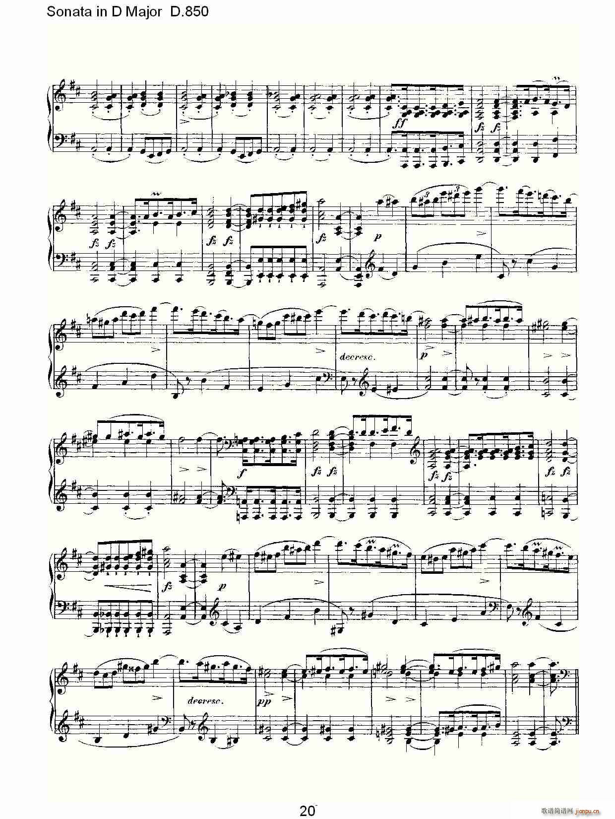 Sonata in D Major D.850(ʮּ)20