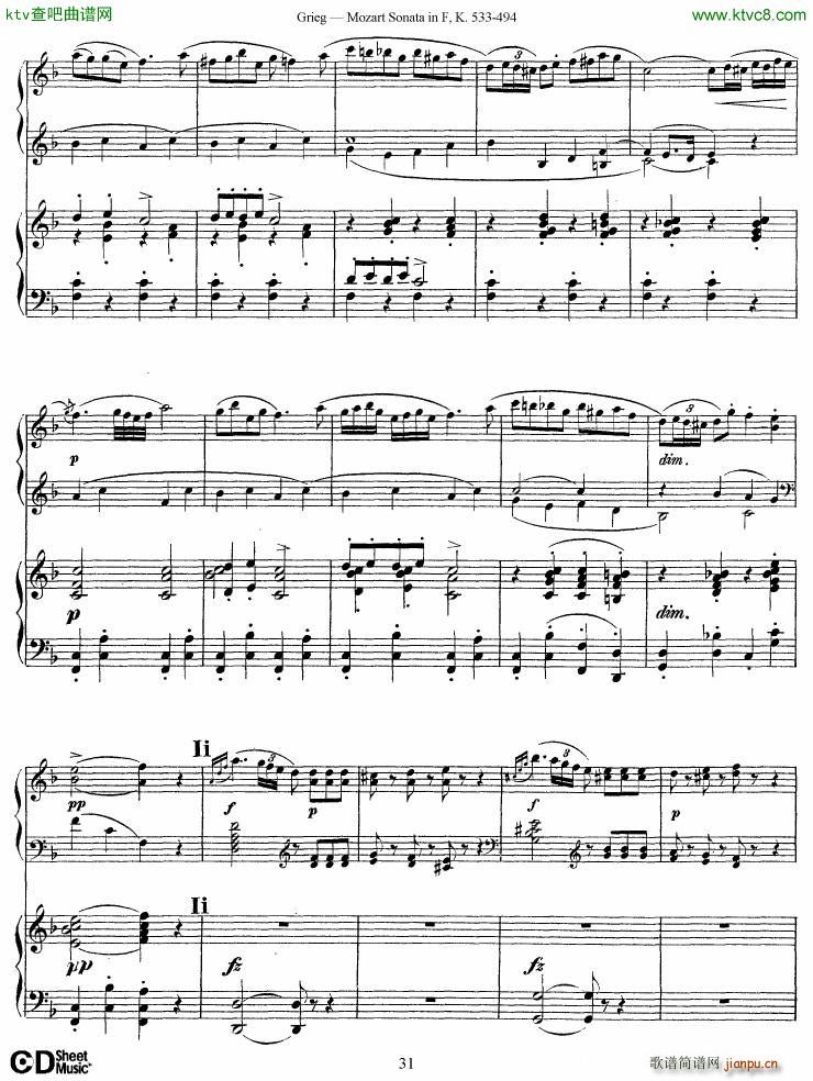 Grieg Sonata K 533 Mozart 2nd Piano Grieg()31
