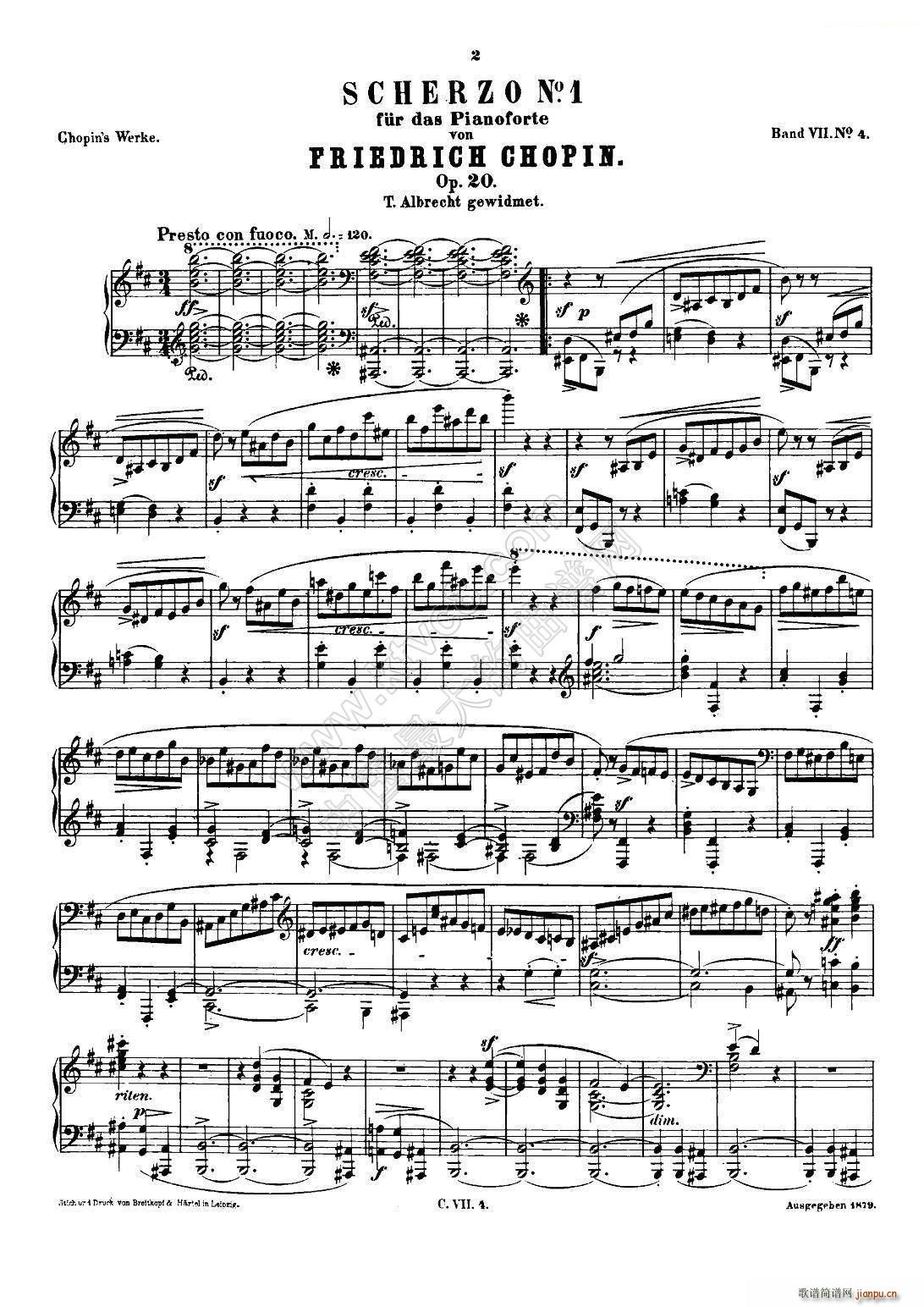 Ф г Chopin Scherzo No 1 bС Op 20()1