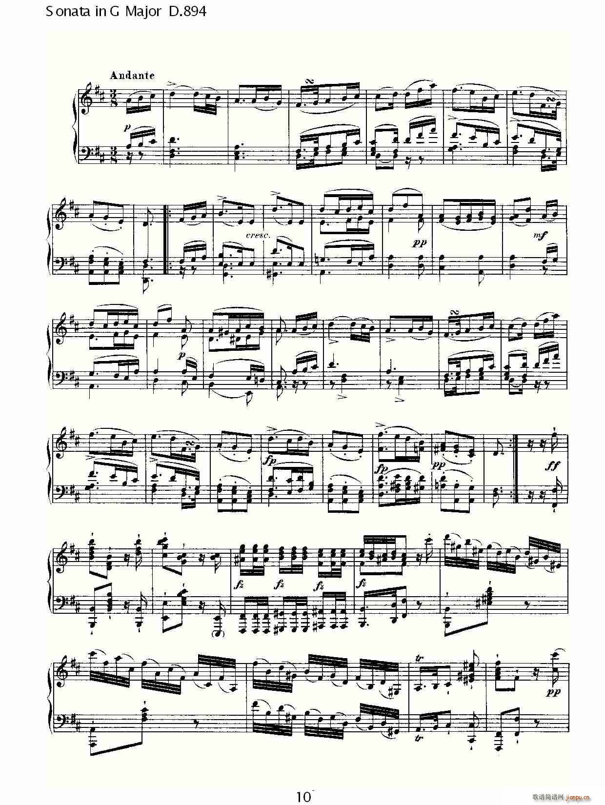 Sonata in G Major D.894(ʮּ)10