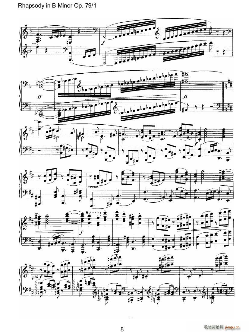Brahms Rhapsody Op79 1()8