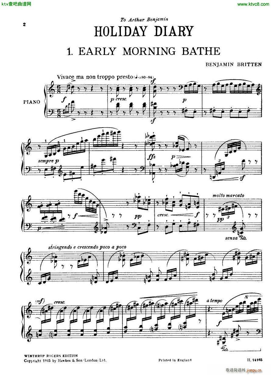 Britten Holiday Diary Op 5()1