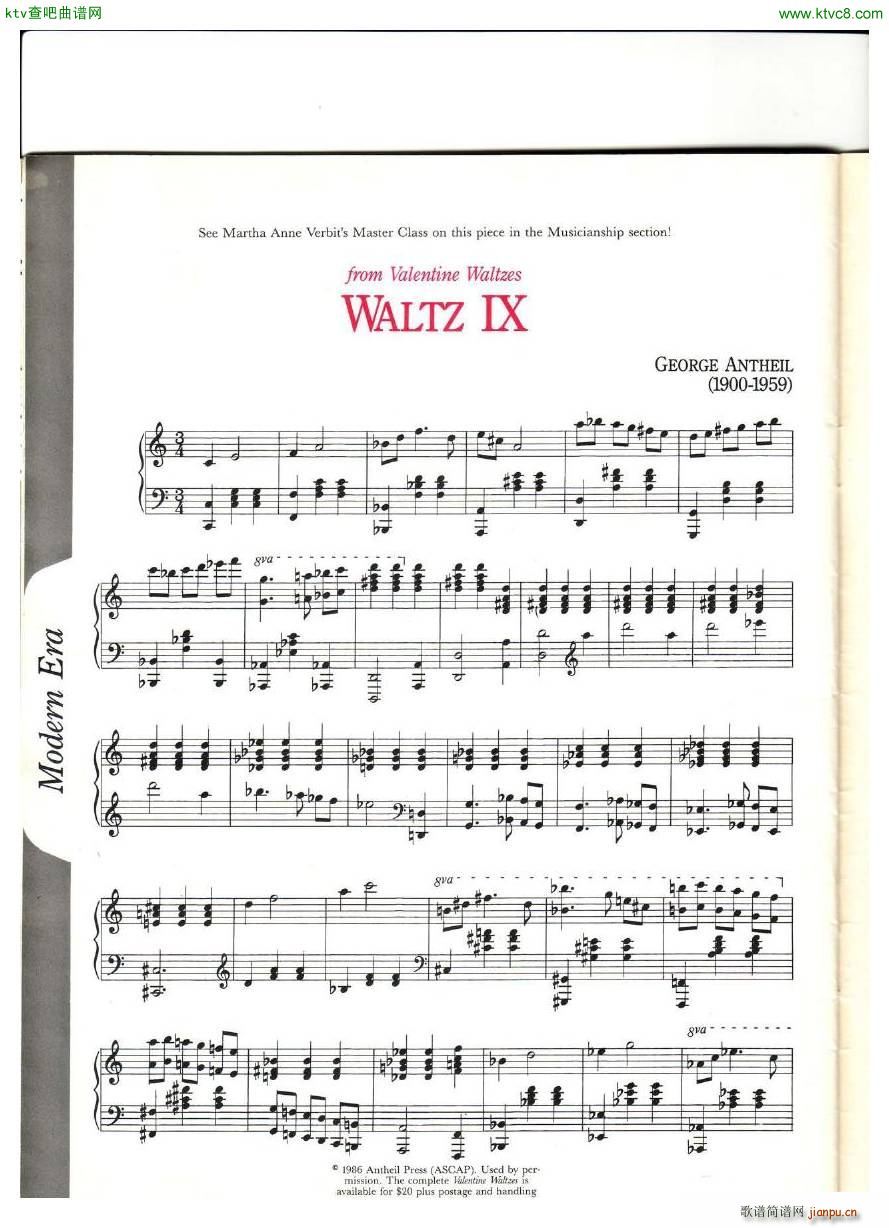 Antheil Waltz IX()1