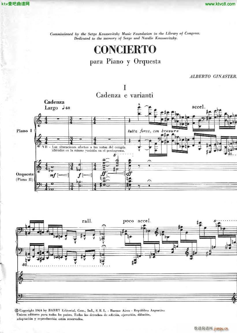 Ginastera Piano concerto No 1 part 1()1
