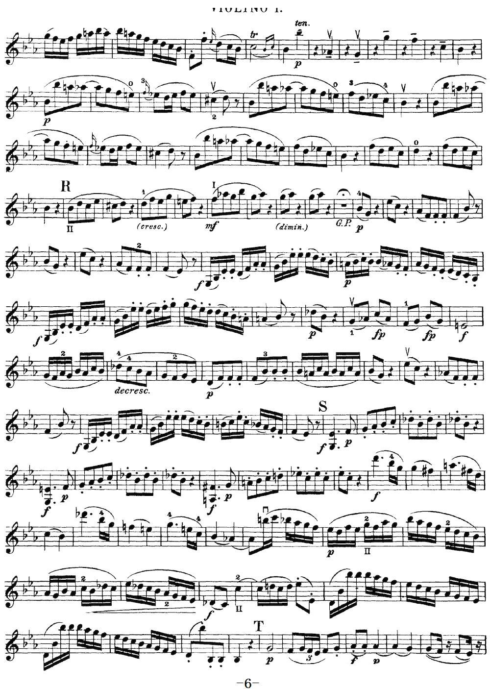 Mozart Quartet No 16 in Eb Major K 428 Violin 1(ʮּ)6