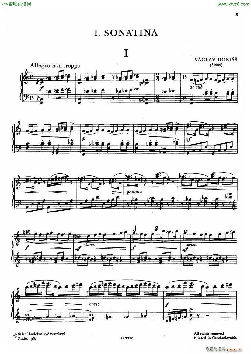 Dobias piano sonatina no 1()1