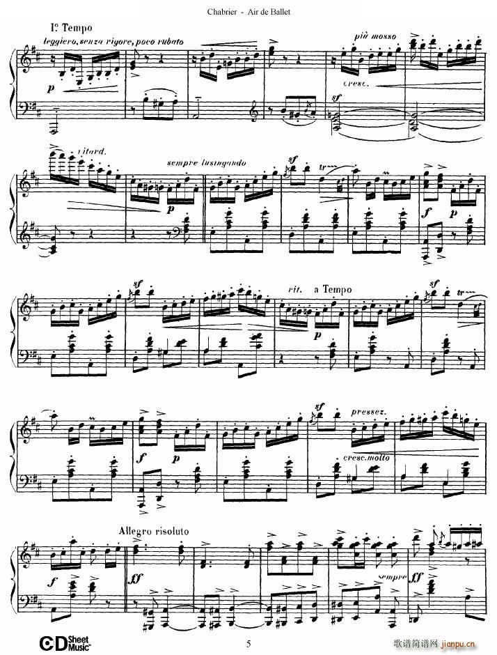 Chabrier Air de Ballet Air de Ballet(ʮּ)5