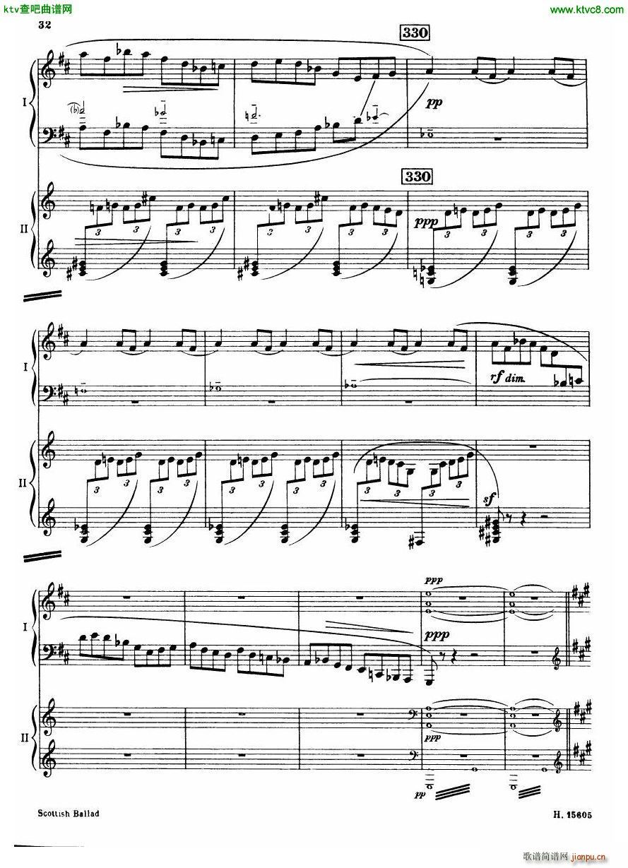 Britten Scottish Ballad op 26 arr for 2 pianos()33