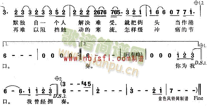 刺 歌谱简谱网