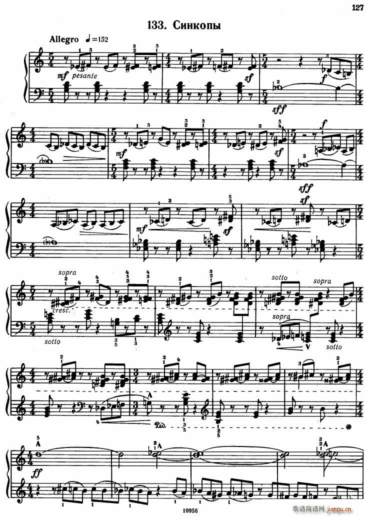Bartok SZ 107 Mikrokosmos for Piano 122 139()19