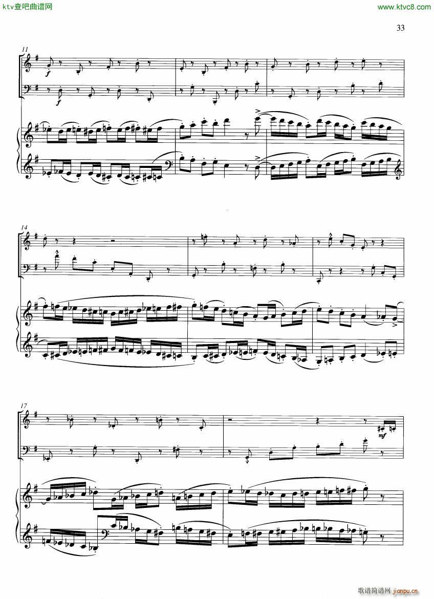 Francaix Trio for oboe bassoon and piano ()6