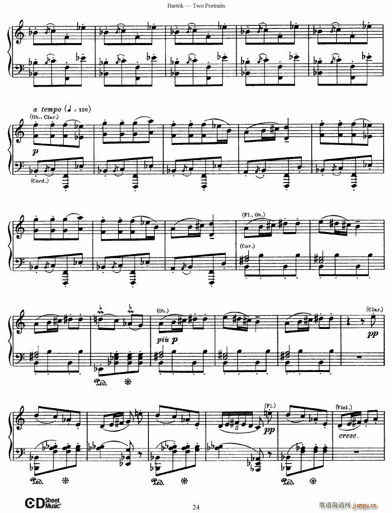 Bartok SZ 37 Two Portraits op 5()24