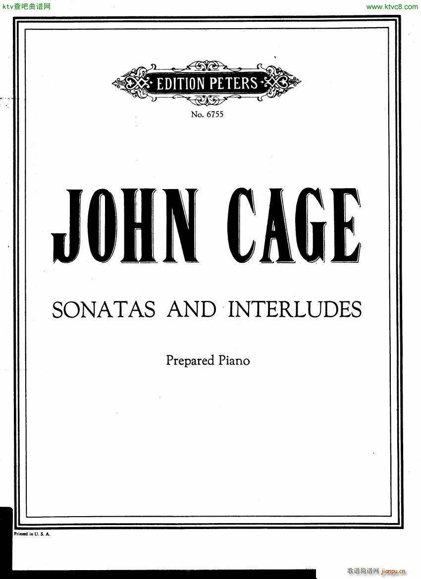 Cage Sonatas and Interludes for prepared piano()1