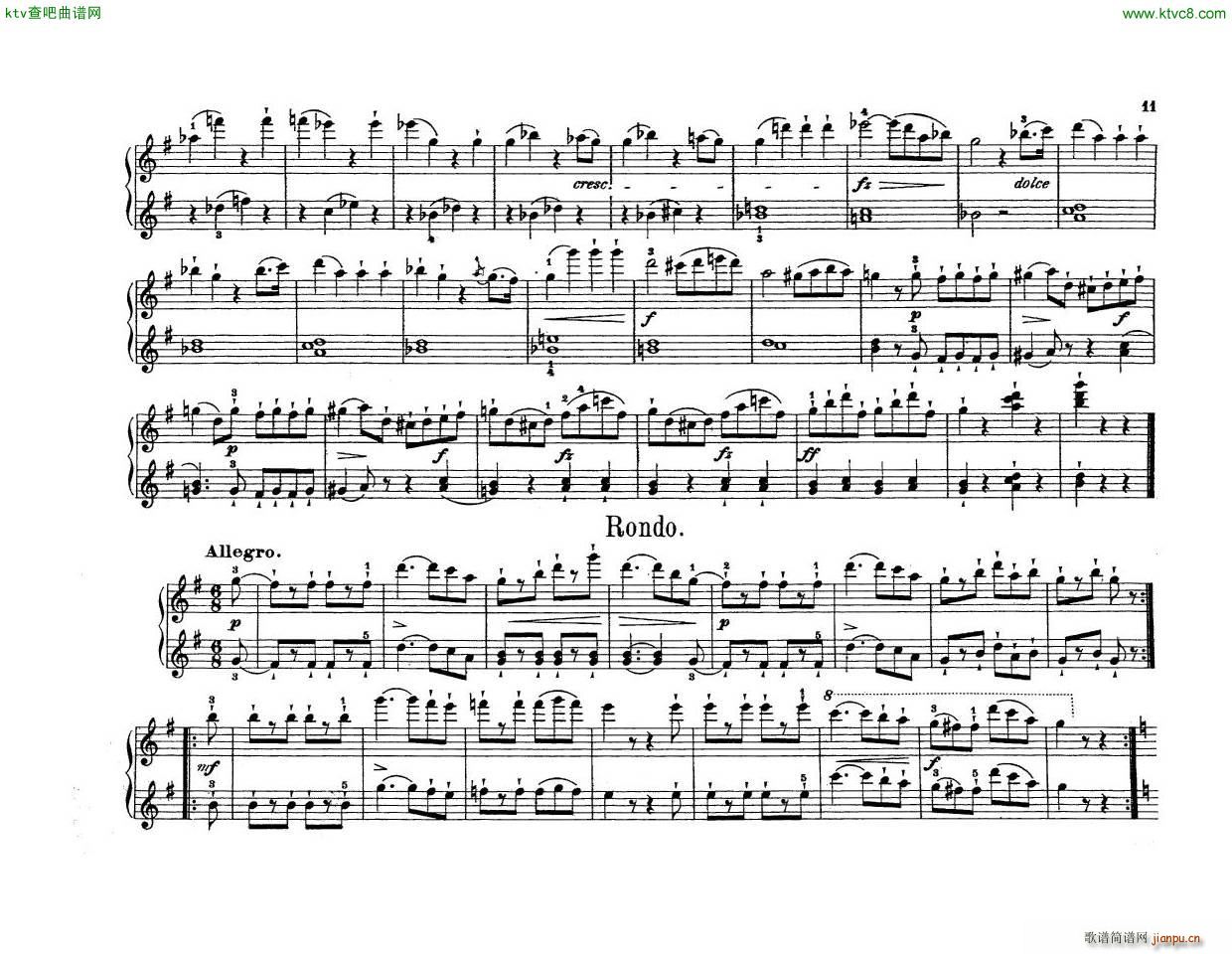 Anton Diabelli Sonates Mignonnes Op 150 Rondeau()14