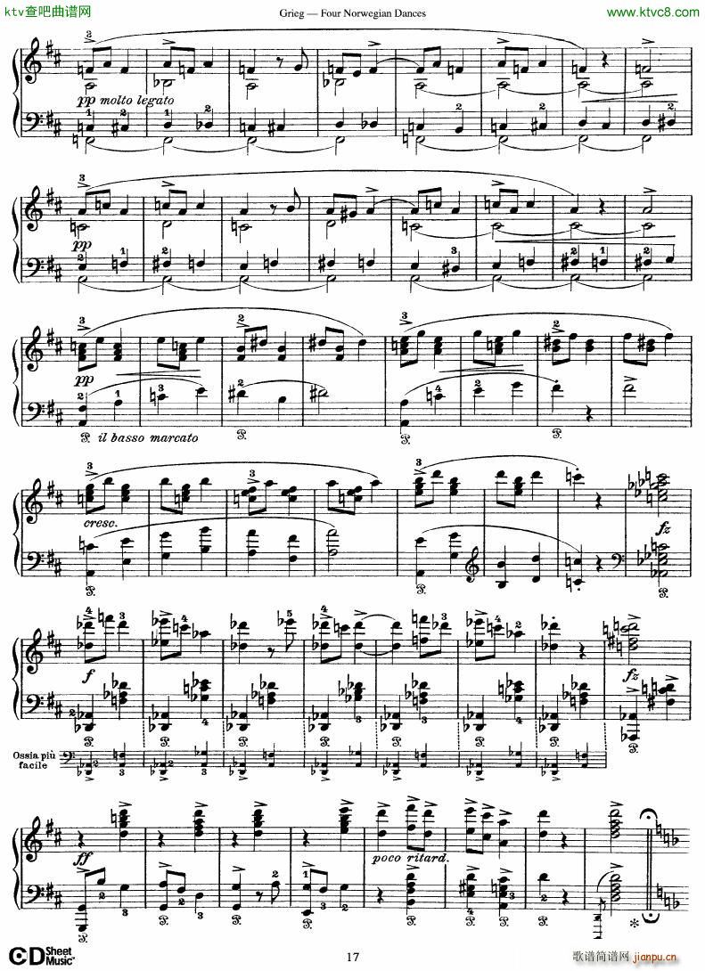 Grieg Four Norwegian Dances()17