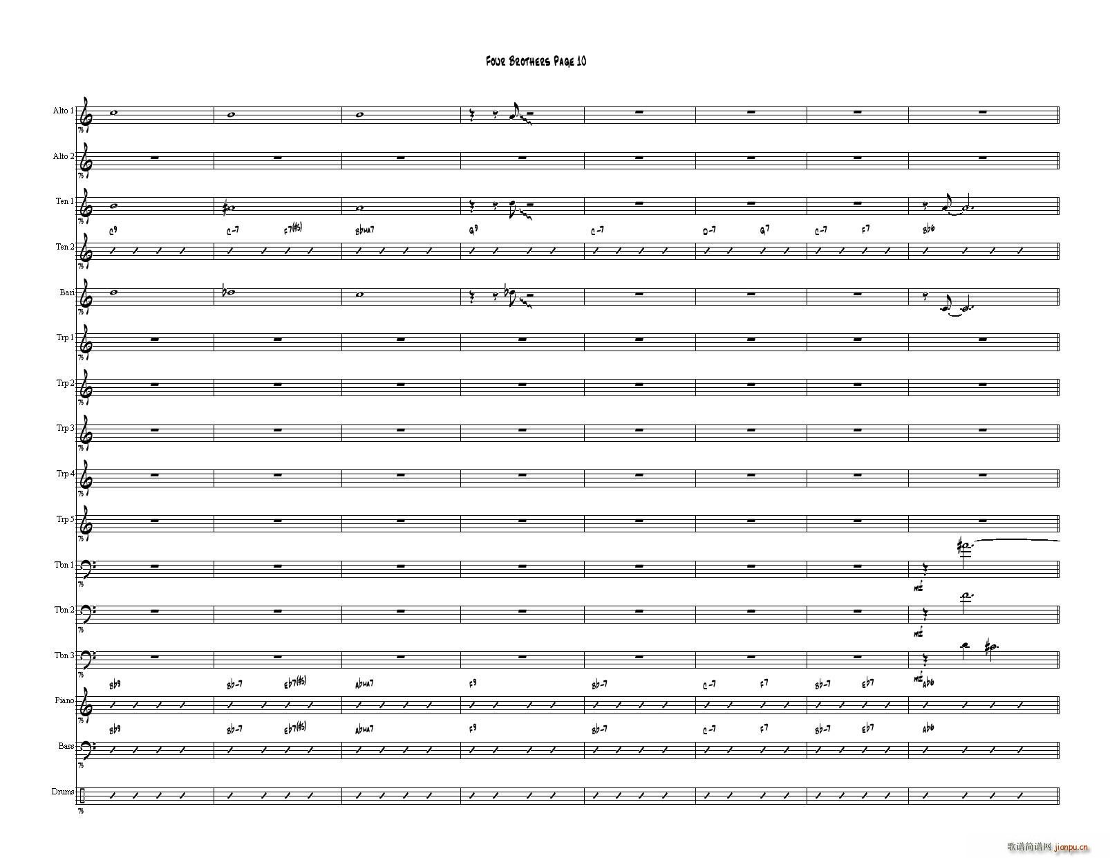 Four Brothers Big Band score()10