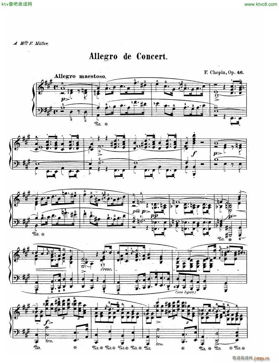 Chopin Allegro de Concerto Op 46()1