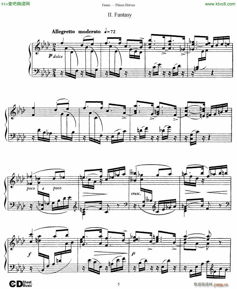 Faure 8 Pieces Breves Op 84()5