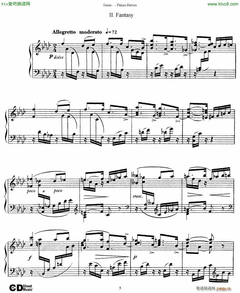 Faure 8 Pieces Breves Op 84()5