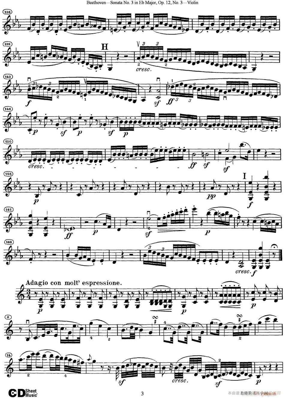 Violin Sonata No 3 in Eb Major Op 12 No 3(ʮּ)3