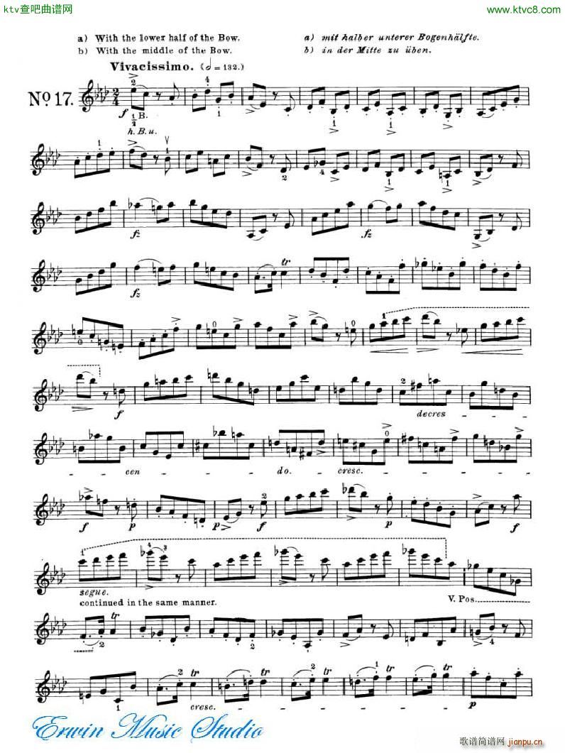 ޵ 24ϰPierre Rode 24 Studi Per violino 17 24(ʮּ)1