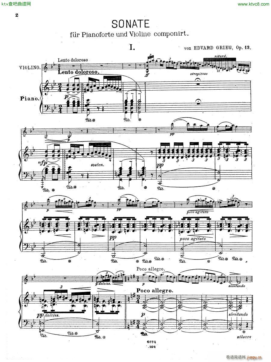 Grieg Violin Sonata 2 G dur op 13()1