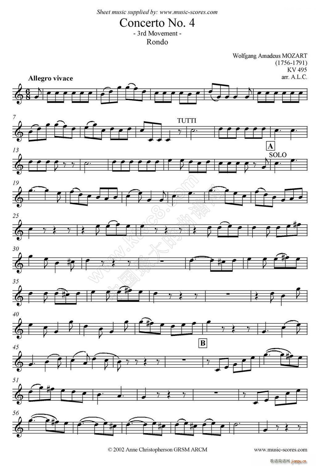 Mozart Concerto KV495 No 4 3st Rondo  ˹(ʮּ)1