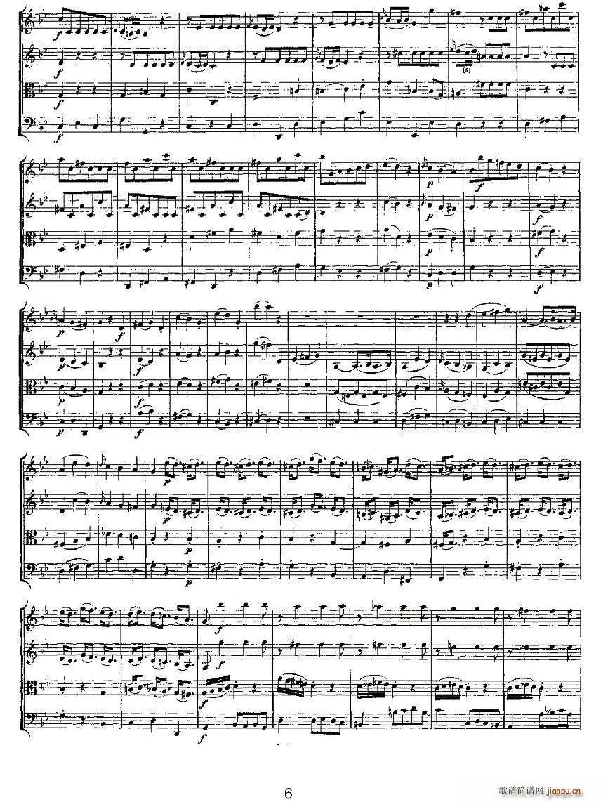 Quartet No 6 in Bb Major K 159 B()6